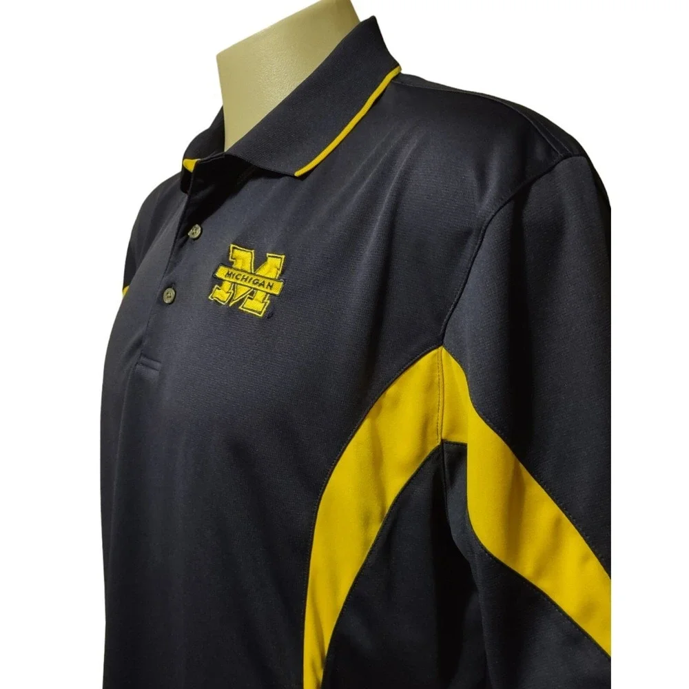 U of‎ M Polo Men's Shirt Large University of Michigan Embroidered MI Logo Golf